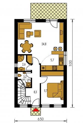 Mirror image | Floor plan of ground floor - PREMIER 152